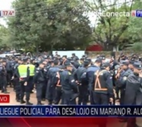 Movilizan 600 policías para desalojar a 20 familias  - Paraguay.com