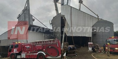 BOMBEROS DE MAYOR OTAÑO CONTROLAN INCENDIO EN SILO