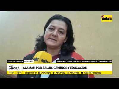 Claman por salud, caminos y educación - Tv - ABC Color