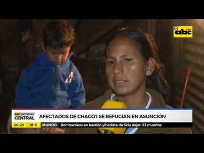 Afectados de Chaco`i se refugian en Asunción - Tv - ABC Color