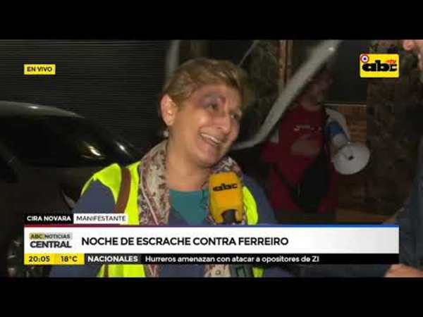 Noche de escrache contra Ferreiro - Tv - ABC Color