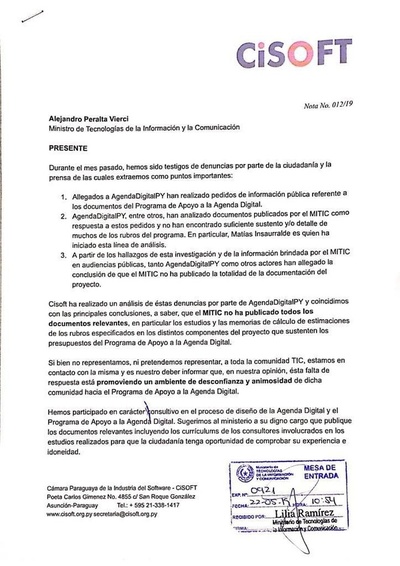 Afirman que MITIC no dio todo los datos sobre agenda digital - ADN Paraguayo