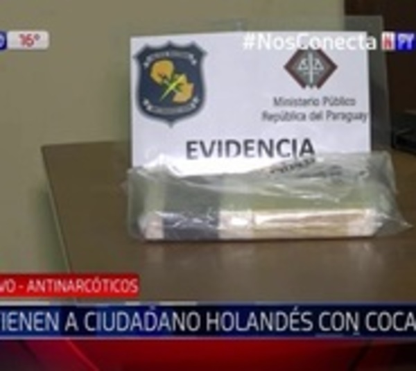 Ciudadano holandés detenido con 1 kilo de cocaína en su poder - Paraguay.com
