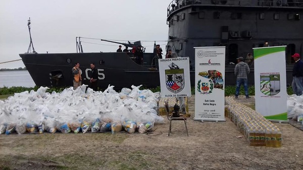 Unos 30.200 kilos de víveres para damnificados de Bahía Negra - .::RADIO NACIONAL::.