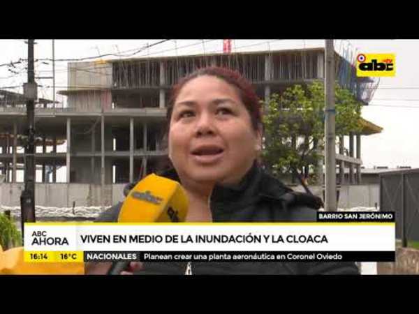 Barrio San Jerónimo: Viven en medio de la inundación y la cloaca - Tv - ABC Color