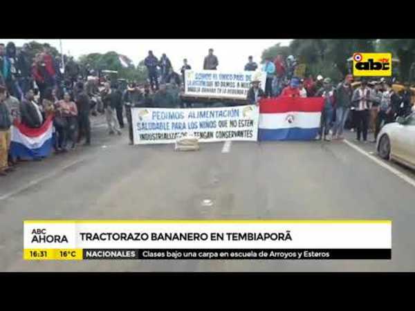 Tractorazo bananero en Tembiaporã - Tv - ABC Color