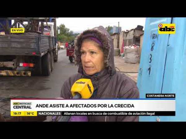ANDE asiste a afectados por la crecida - Tv - ABC Color