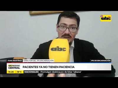 IPS de Encarnación: Pacientes ya no tienen paciencia - Tv - ABC Color