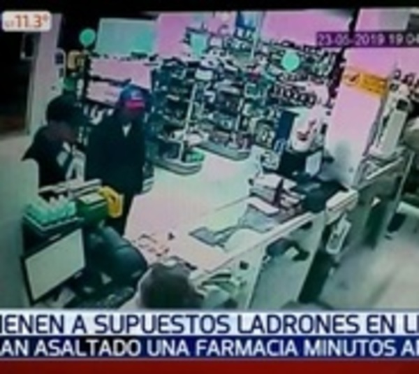 Detienen a asaltantes y recuperan lo robado tras atraco a farmacia  - Paraguay.com