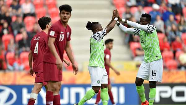 Los goles de Nigeria en su triunfo ante Catar.