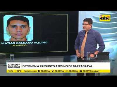 Detienen a presunto asesino de barrabrava - Tv - ABC Color