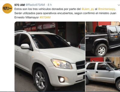 Exhiben vehículos para operativos encubiertos