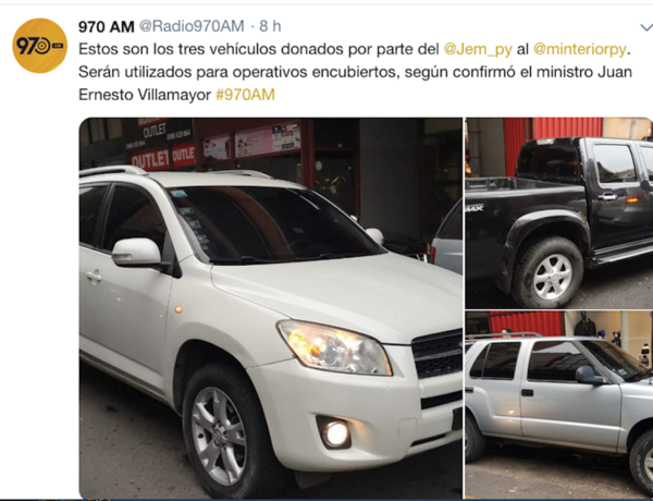 Exhiben vehículos para operativos encubiertos