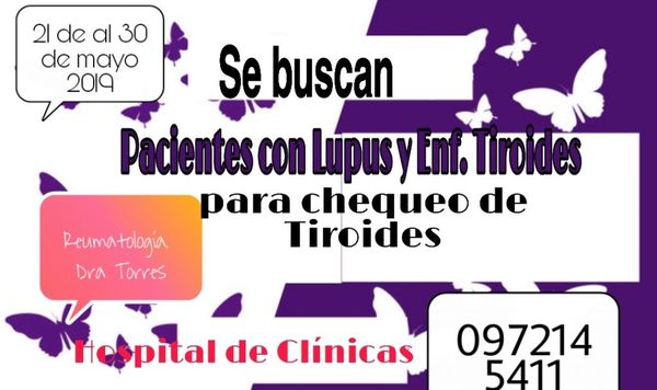 Clínicas: Buscan pacientes con lupus y con sospechas de tiroides | San Lorenzo Py