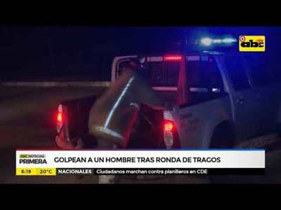 Golpean a un hombre tras ronda de tragos - Tv - ABC Color