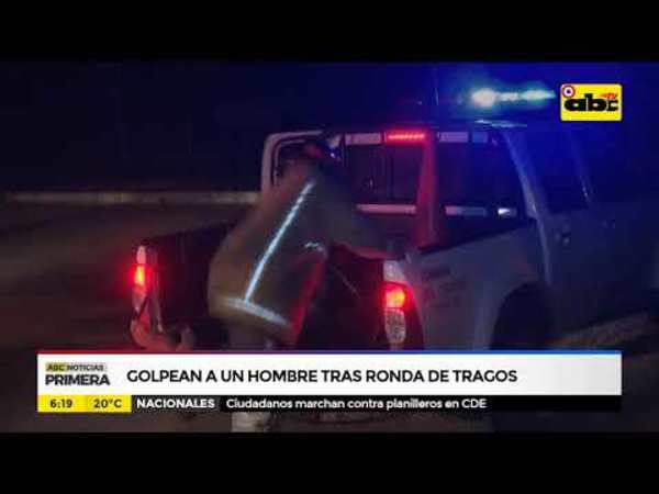 Golpean a un hombre tras ronda de tragos - Tv - ABC Color