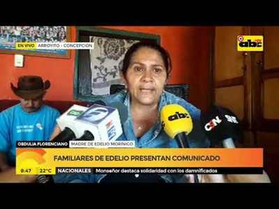Familiares de Edelio presentan comunicado - Tv - ABC Color
