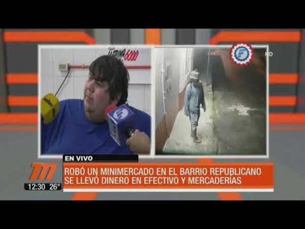 Robó un minimercado tras forzar el portón
