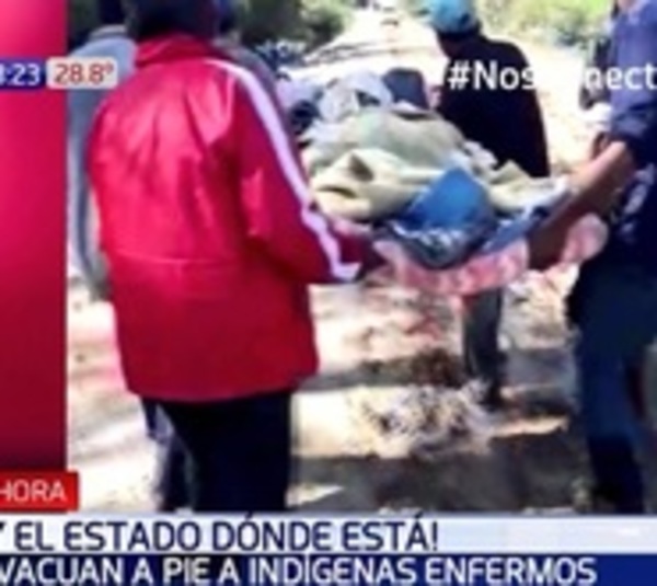 Abandono del Estado: Evacuan 30 kilómetros a pie a indígena enfermo - Paraguay.com