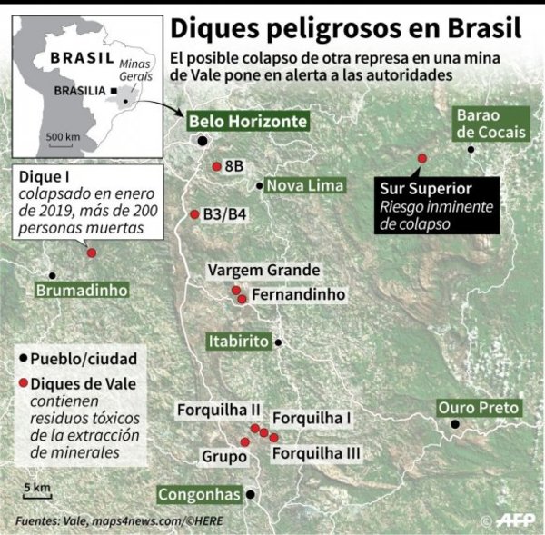 Brasil, en alerta por posible colapso de dique - Internacionales - ABC Color