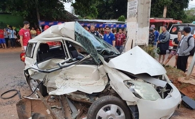 HOY / En cruce de rutas 1 y 2 bus embiste a auto: dos muertos