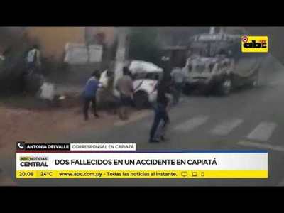 Dos fallecidos en un accidente en Capiatá - Tv - ABC Color