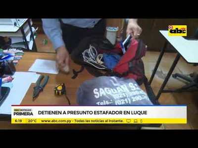 Detienen a presunto estafador en Luque - Tv - ABC Color