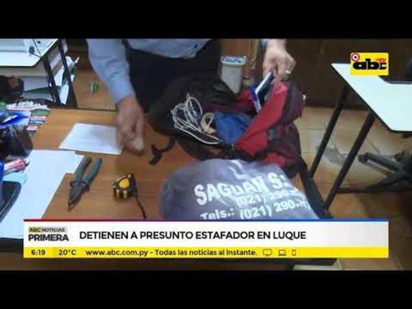 Detienen a presunto estafador en Luque - Tv - ABC Color