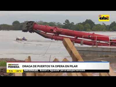 Draga de puertos ya opera en Pilar - Tv - ABC Color