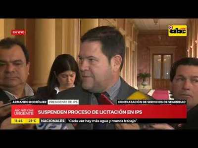 Suspenden proceso de licitación en IPS - Tv - ABC Color