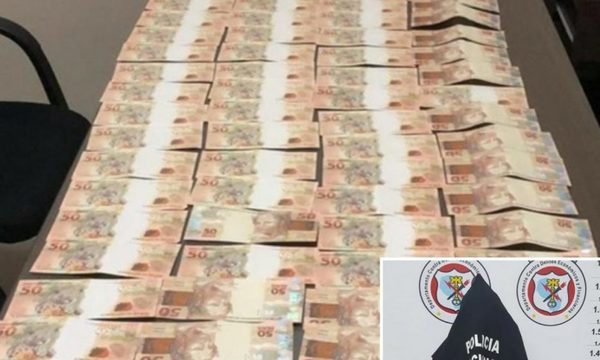 Detienen a hombre con más de 4.000 reales falsos