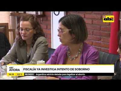 Fiscalía ya investiga intento de soborno - Tv - ABC Color