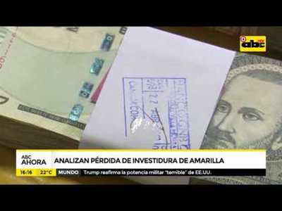 Analizan pérdida de investidura de Amarilla - Tv - ABC Color
