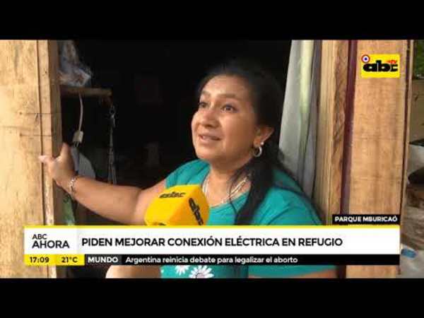 Piden mejorar conexión eléctrica en refugio - Tv - ABC Color
