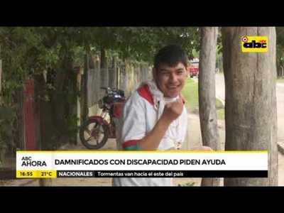 Damnificados con discapacidad piden ayuda estatal - Tv - ABC Color