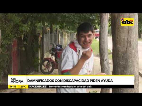 Damnificados con discapacidad piden ayuda estatal - Tv - ABC Color
