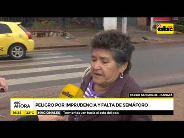 Peligro por imprudencia y por falta de semáforo - Tv - ABC Color