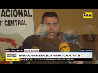 Embarazada fue baleada por motoasaltante - Tv - ABC Color
