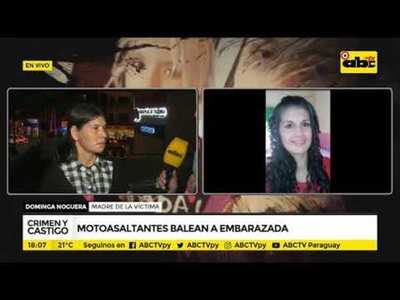Embarazada fue baleada por motoasaltantes - Tv - ABC Color