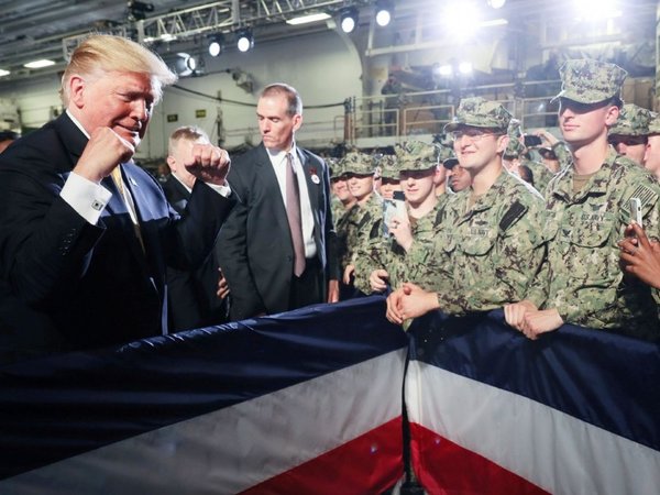 Trump reafirma la potencia militar temible de EEUU frente a China