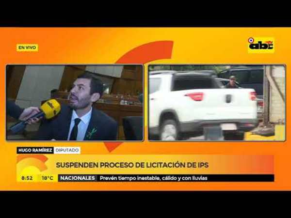 Hugo Ramirez sobre suspensión de proceso de licitación de IPS - Tv - ABC Color