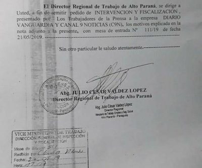 Ministerio de Trabajo intervendrá diario Vanguardia y C9N ante presuntos incumplimientos laborales