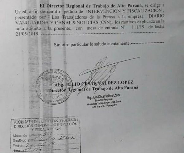Ministerio de Trabajo intervendrá diario Vanguardia y C9N ante presuntos incumplimientos laborales