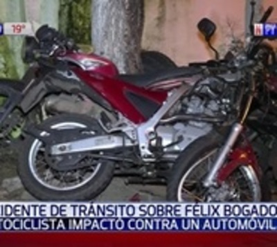 Imprudencia al volante deja un motociclista herido en Asunción - Paraguay.com