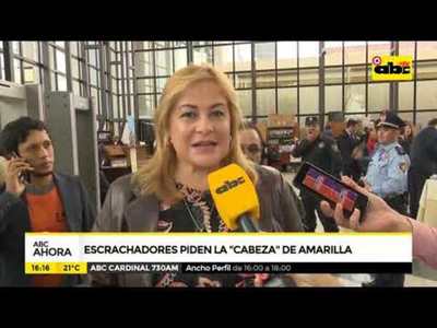 Escrachadores piden la cabeza de Amarilla - Tv - ABC Color