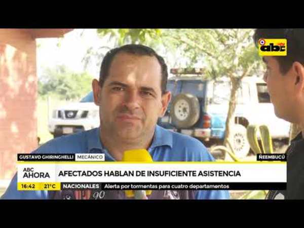 Ñeembucú: Afectados hablan de insuficiente asistencia - Tv - ABC Color