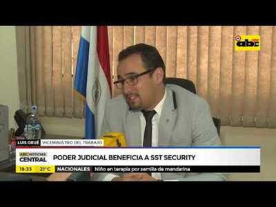 Poder Judicial beneficia a SST Security - Tv - ABC Color