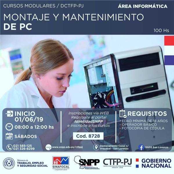 SNPP cursos de junio 2019 | San Lorenzo Py