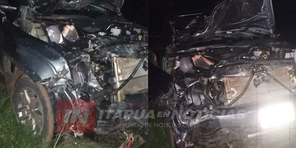 CNEL. BOGADO: VACA SUELTA CAUSÓ ACCIDENTE SOBRE LA RUTA 1.