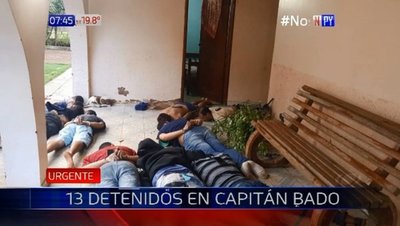 13 detenidos con toneladas de marihuana en Capitán Bado